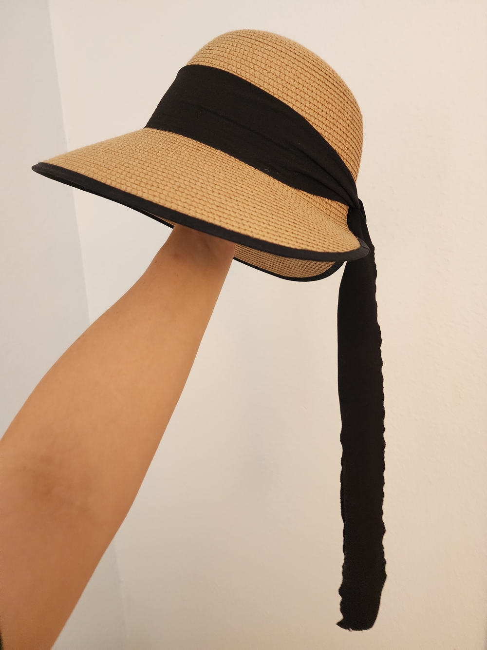 Magid Tan Straw Sun Hat with Black Band - Picture 2 of 5